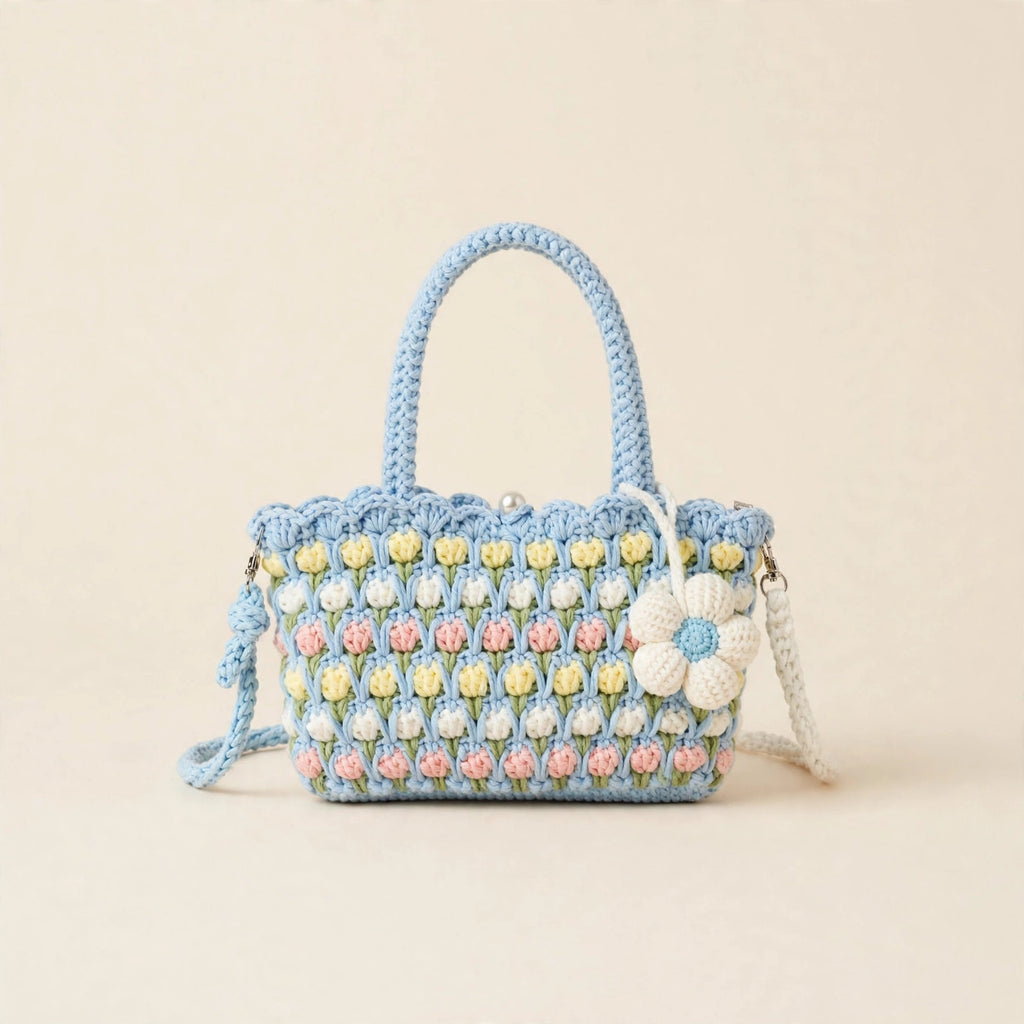 Hand-Crocheted Tulip Shoulder Bag - view 15