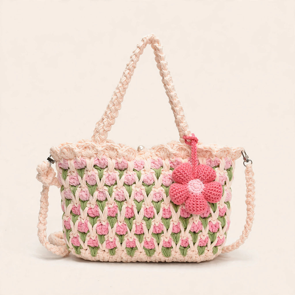 Hand-Crocheted Tulip Shoulder Bag - view 17
