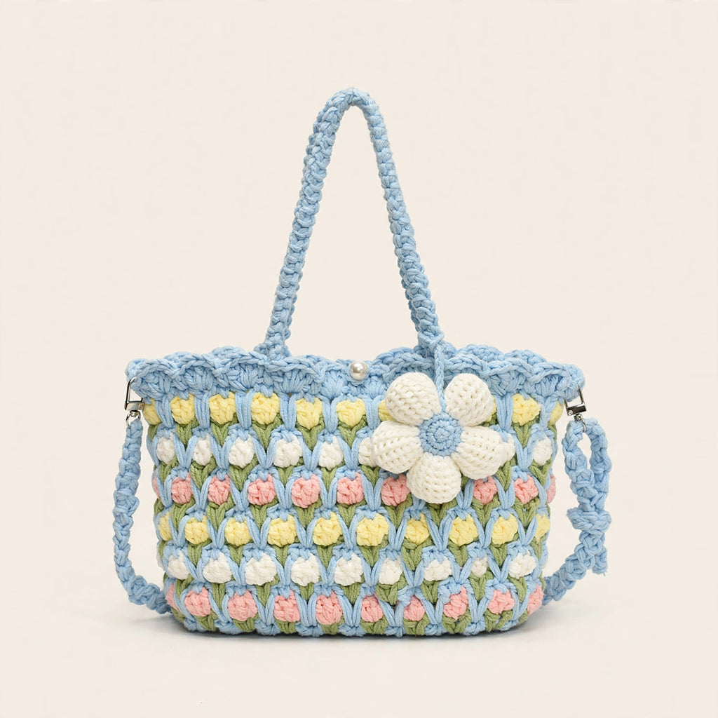 Hand-Crocheted Tulip Shoulder Bag - view 18