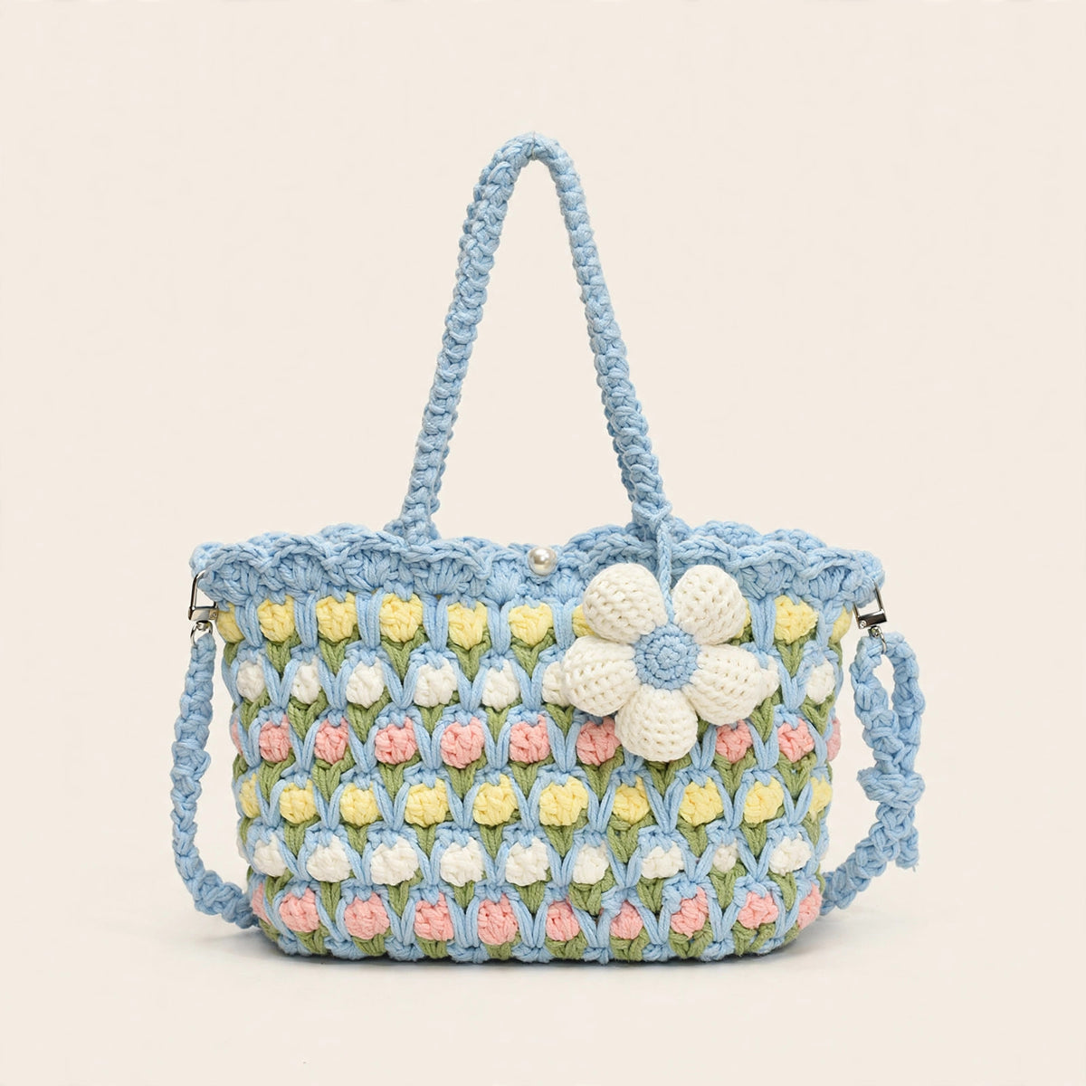 Hand-Crocheted Tulip Shoulder Bag - view 18