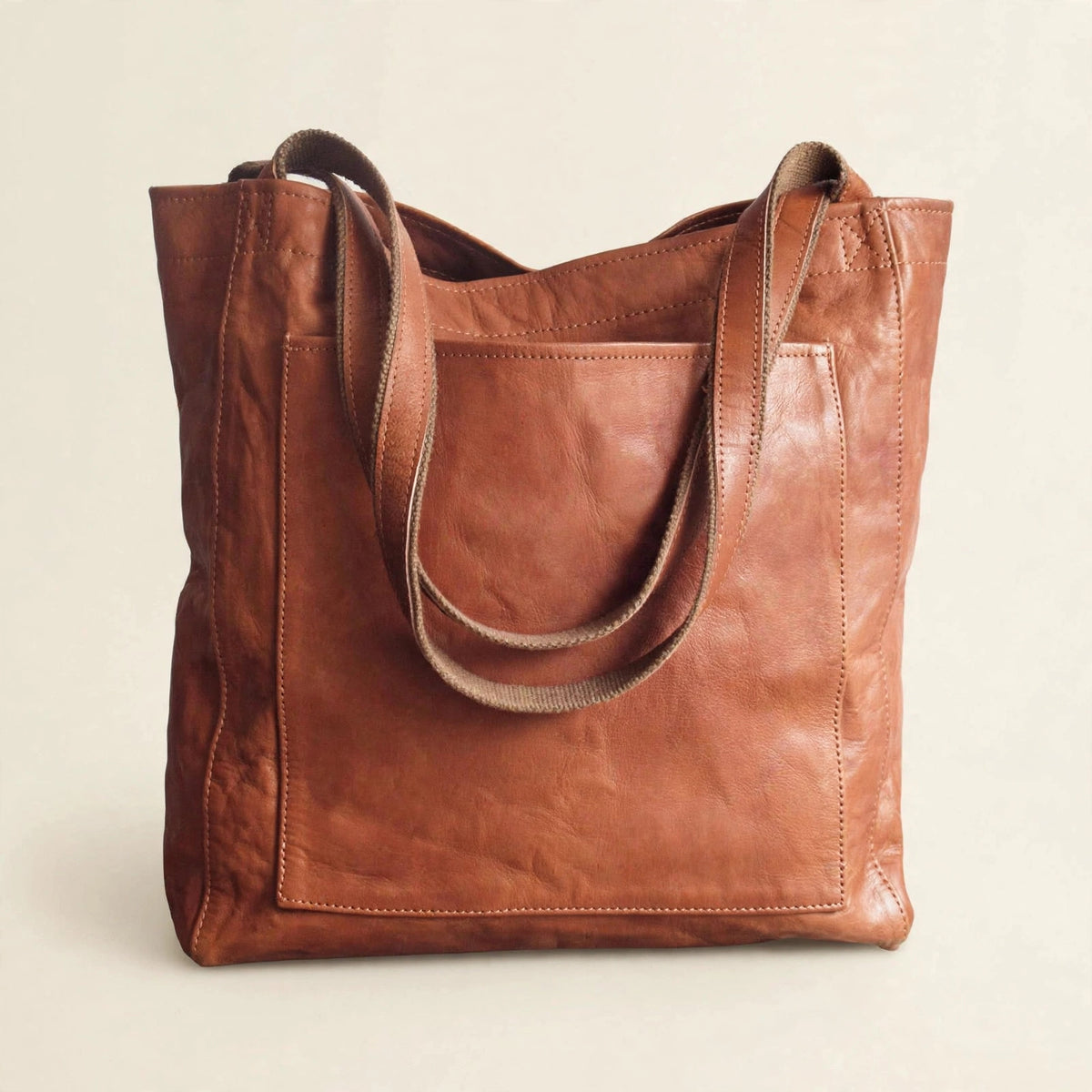 Retro Oil-Waxed Finish Shoulder Bag - view 12