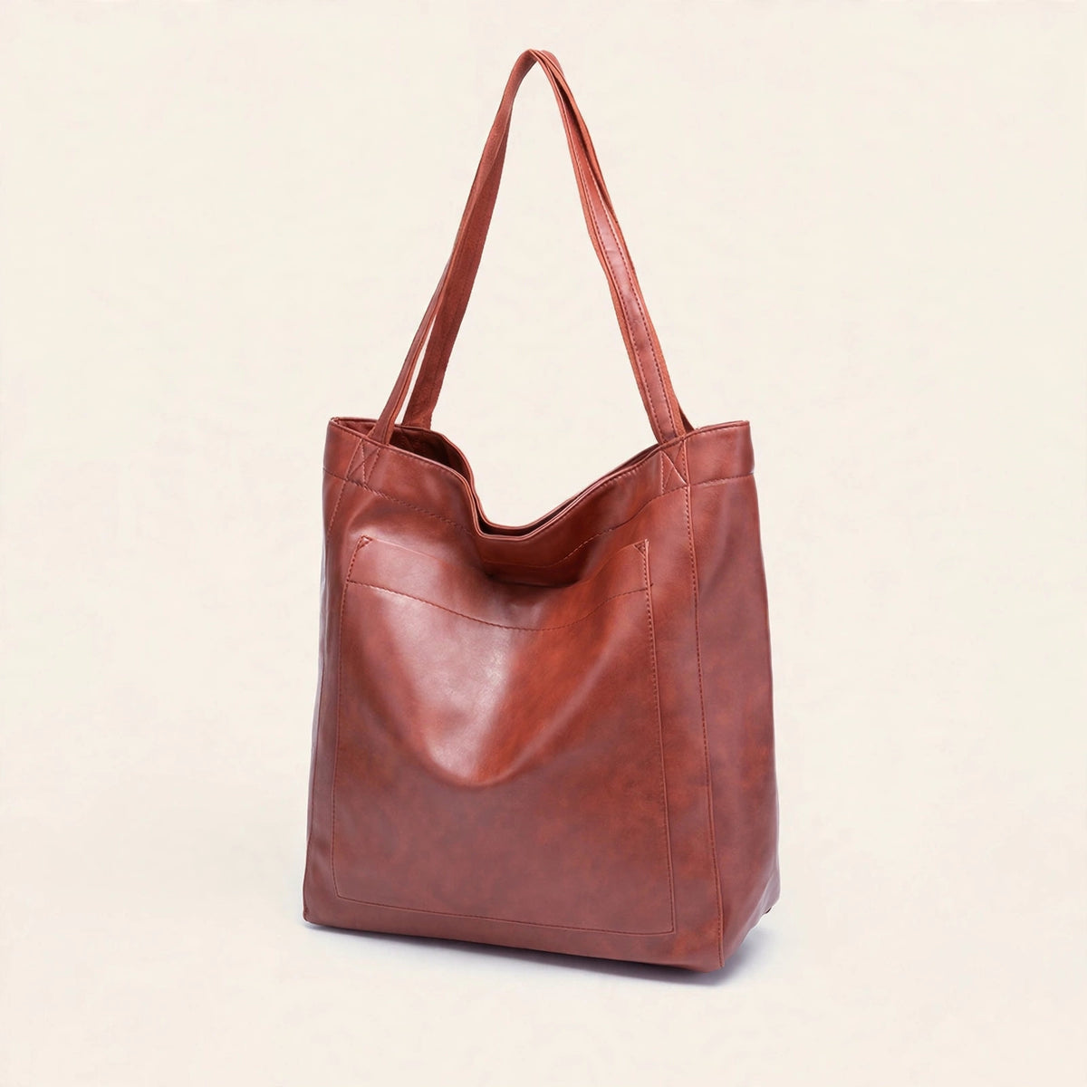 Retro Oil-Waxed Finish Shoulder Bag - view 14