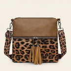 Leopard Print Patchwork Crossbody Bag - view 12