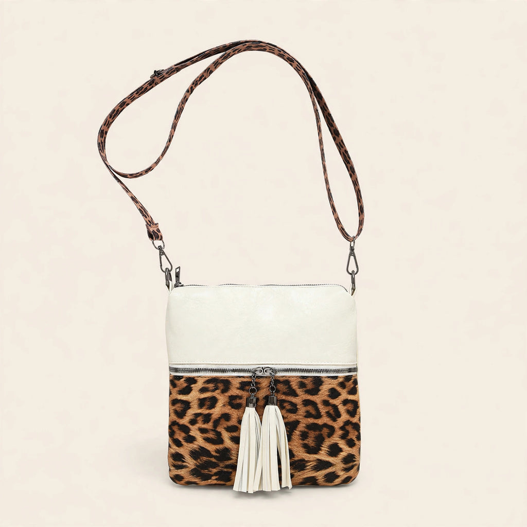 Leopard Print Patchwork Crossbody Bag - view 13