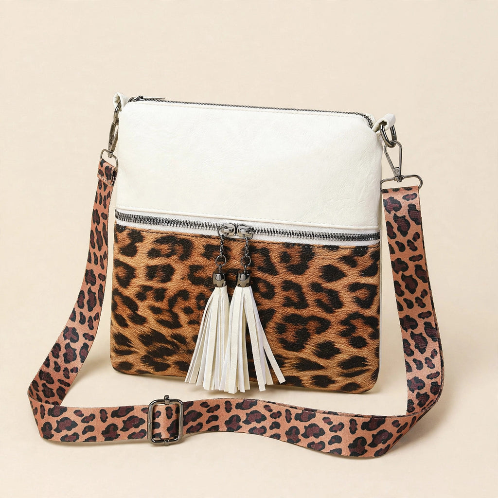Leopard Print Patchwork Crossbody Bag - view 18
