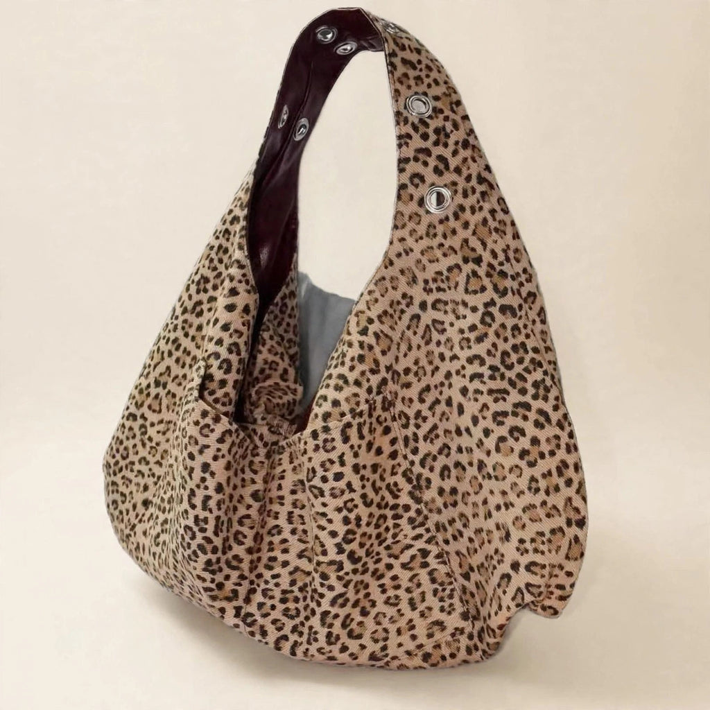 Leopard Print Reversible Large-Capacity Tote Bag - view 12