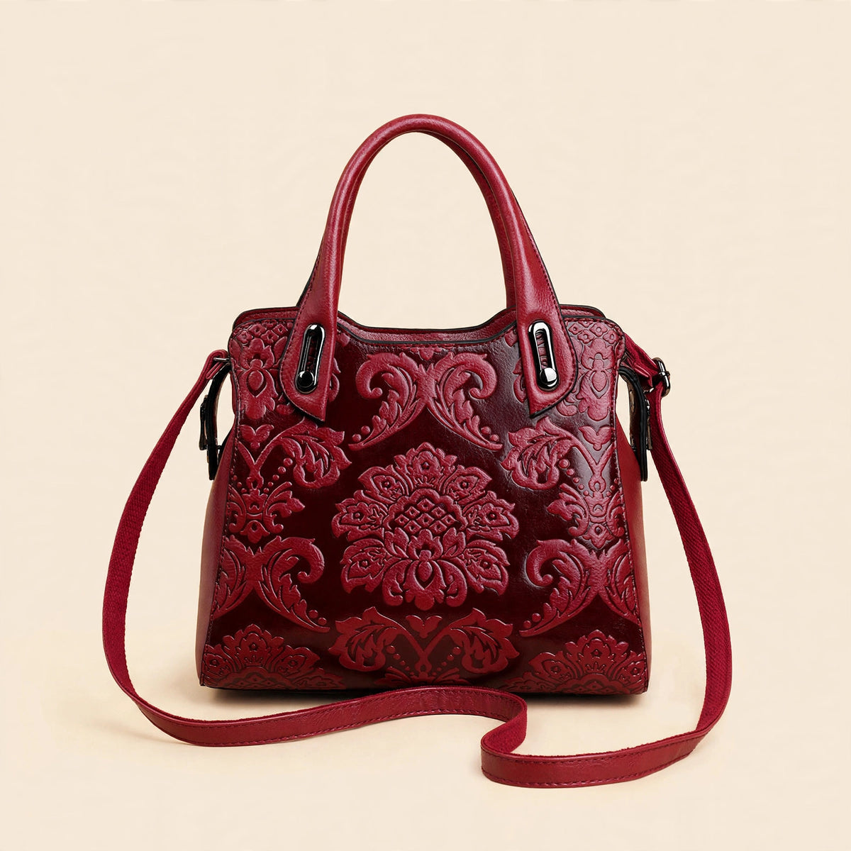 Women's Chinese Style Embossed Shoulder Bag