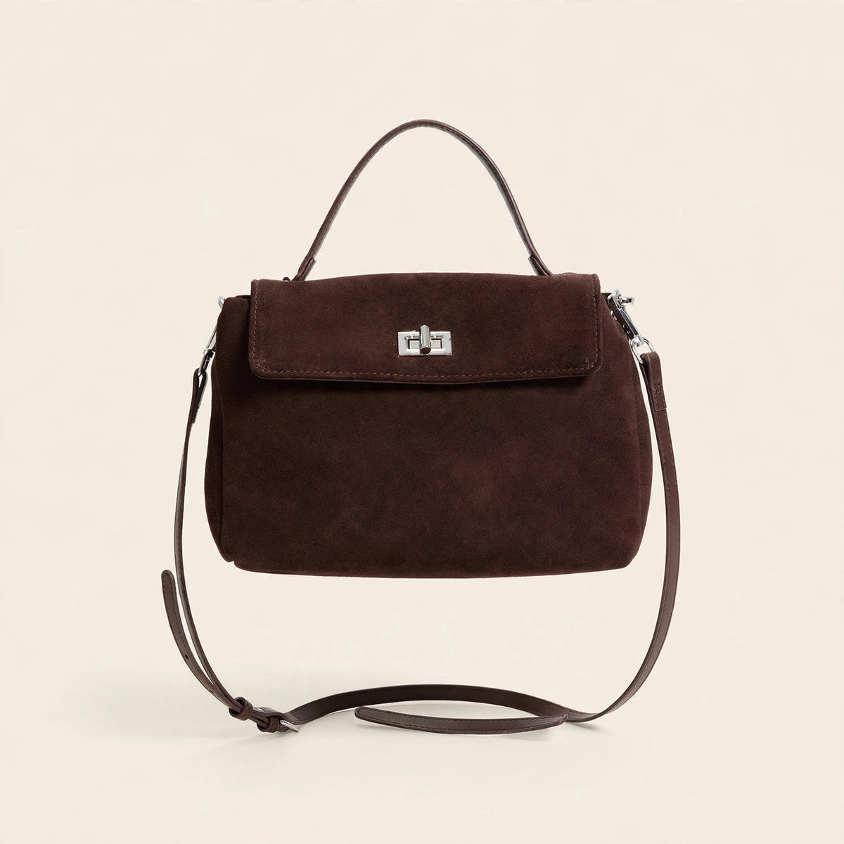 Genuine Leather Suede Crossbody Handbag