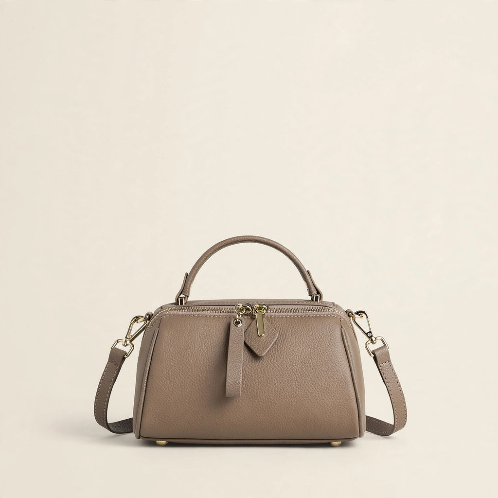 Genuine Leather Vintage Boston Handbag
