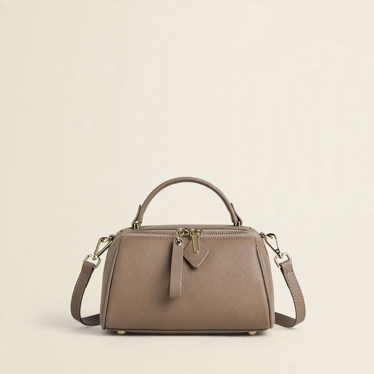 Genuine Leather Vintage Boston Handbag