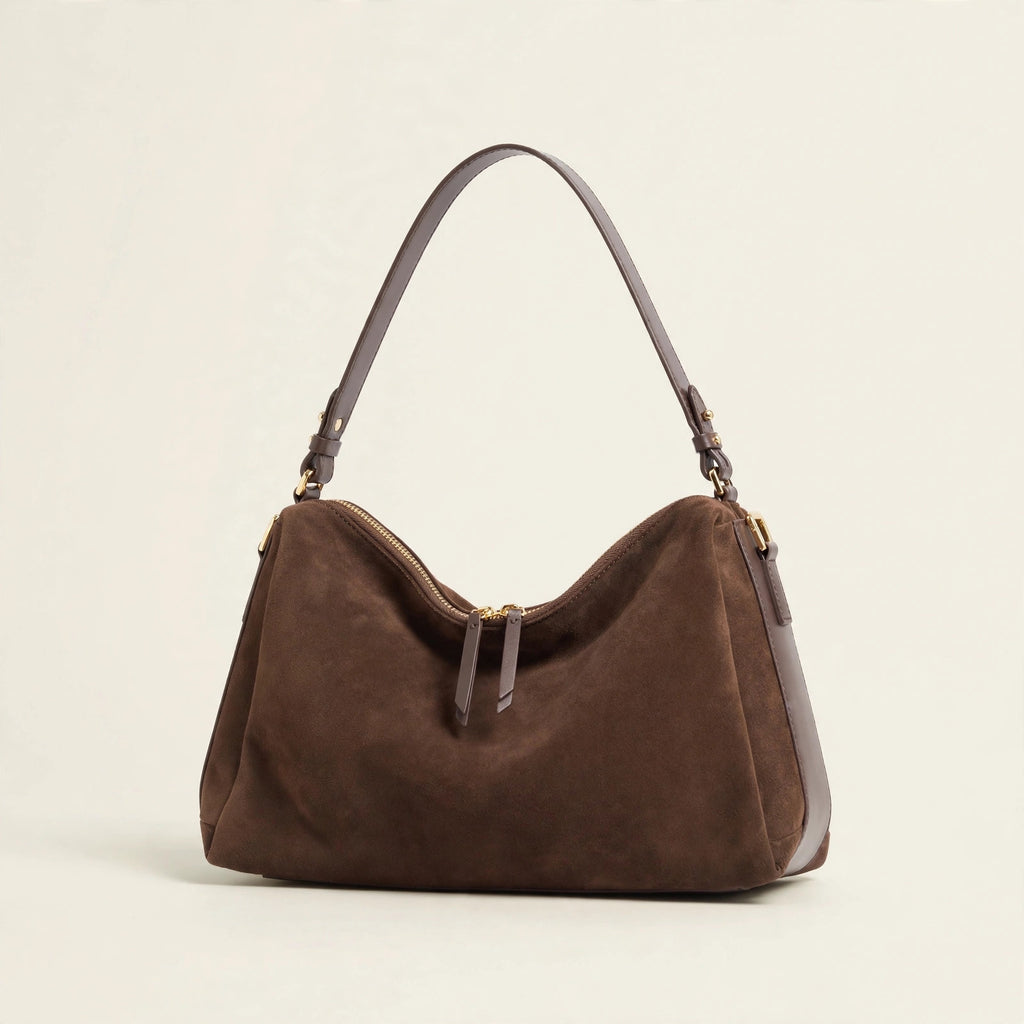 Versatile Cowhide Pillow Handbag