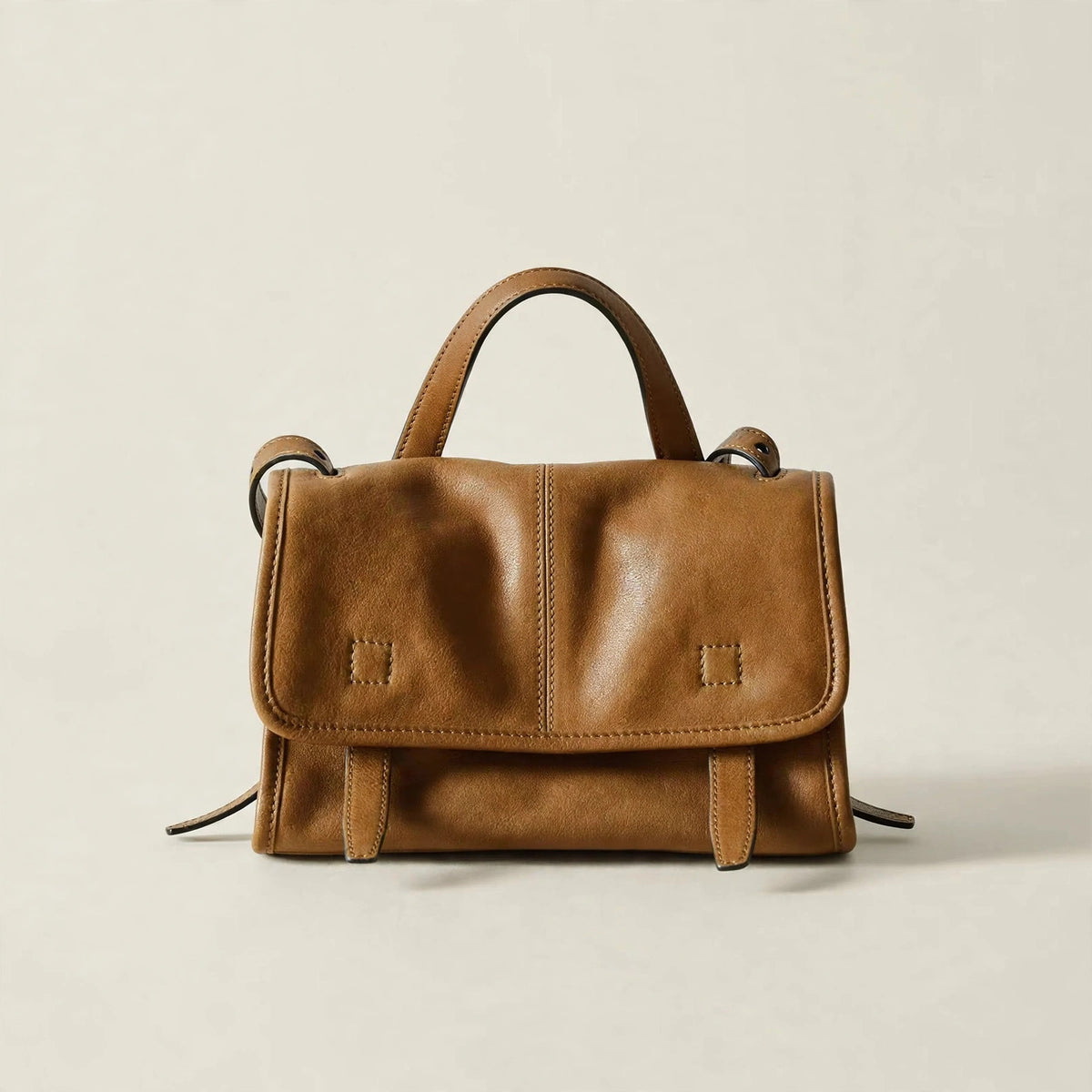 Vintage Genuine Leather Crossbody Bag