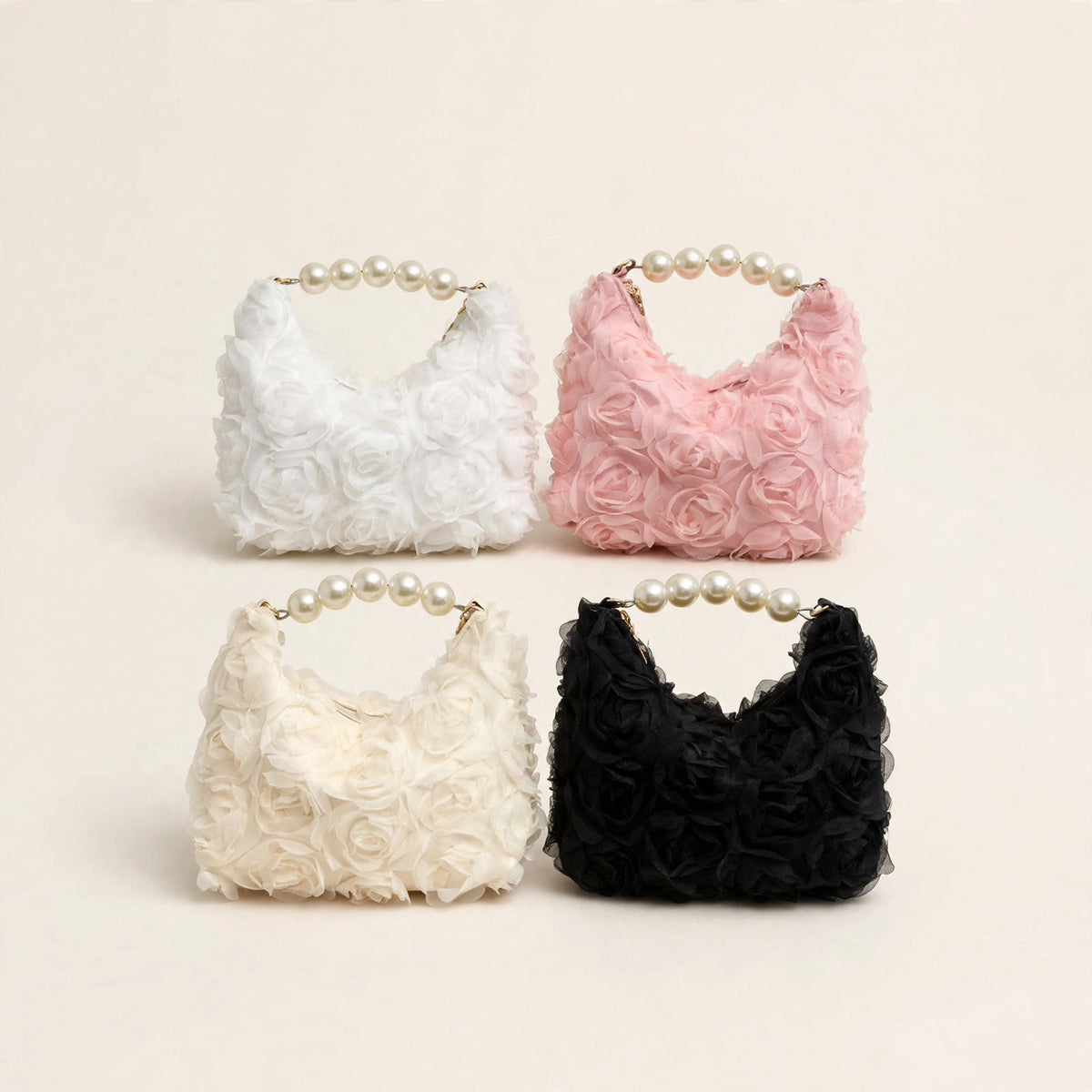 Women's Beaded Lace Evening Shoulder Bag