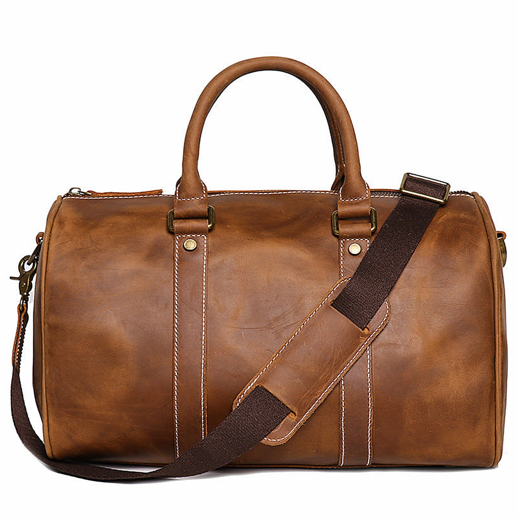 Women's Genuine Leather Crossbody Bag in vintage brown - product photo 3