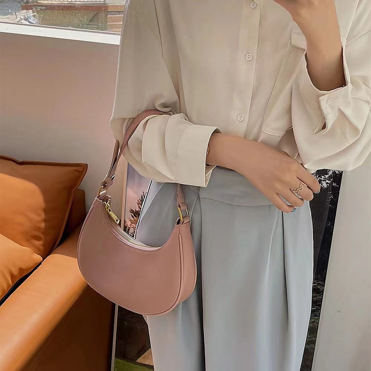 Demi Lady Crescent Crossbody Shoulder Bag - view 9