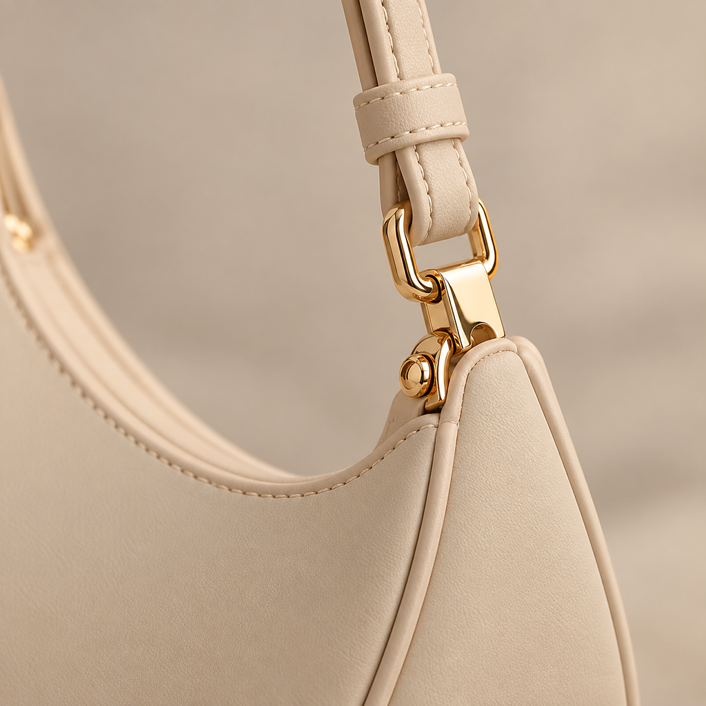 Demi Lady Crescent Crossbody Shoulder Bag - hardware detail