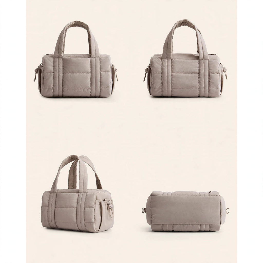 Quilted Shoulder Bag with Detachable Strap - view 12