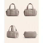 Quilted Shoulder Bag with Detachable Strap - view 12