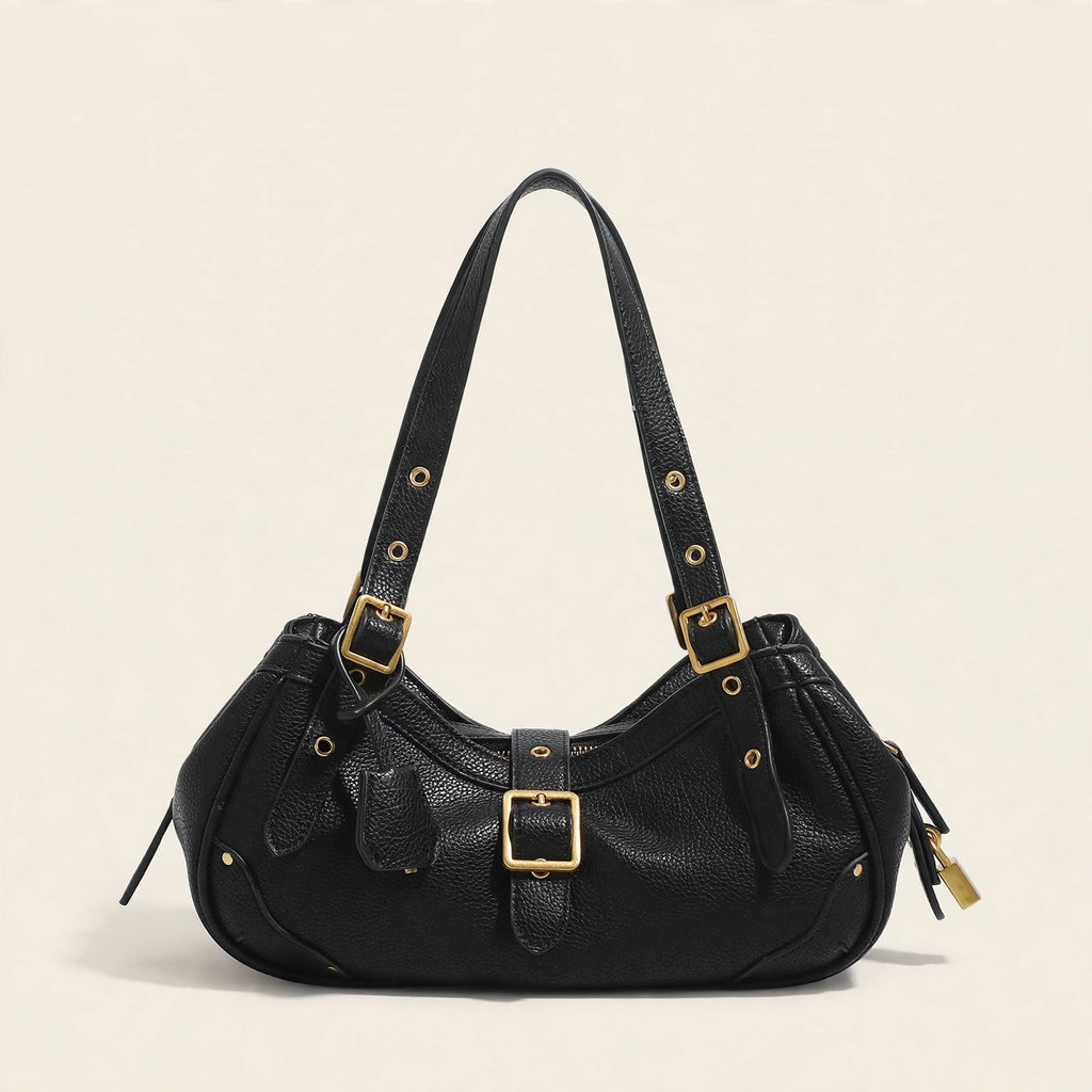 Retro Cowhide Saddle Shoulder Bag - view 9