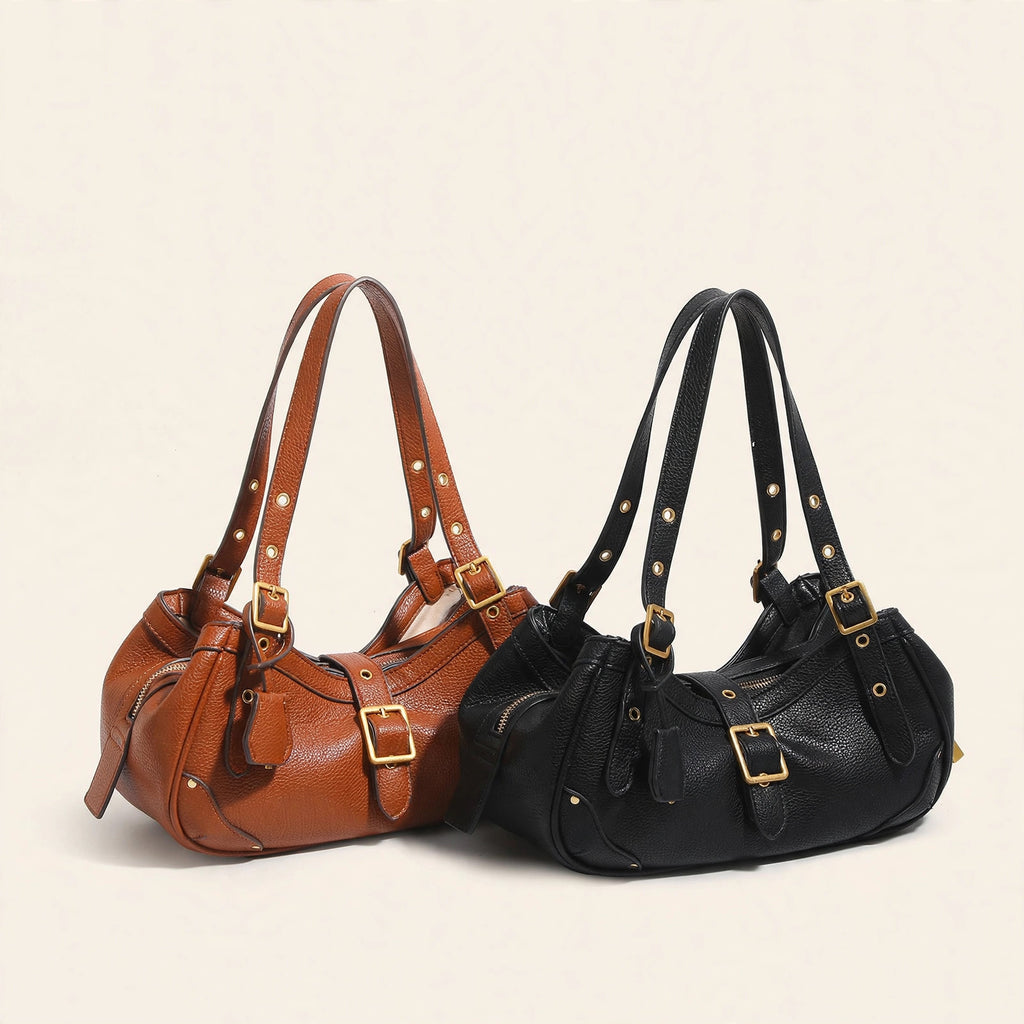 Retro Cowhide Saddle Shoulder Bag - view 11