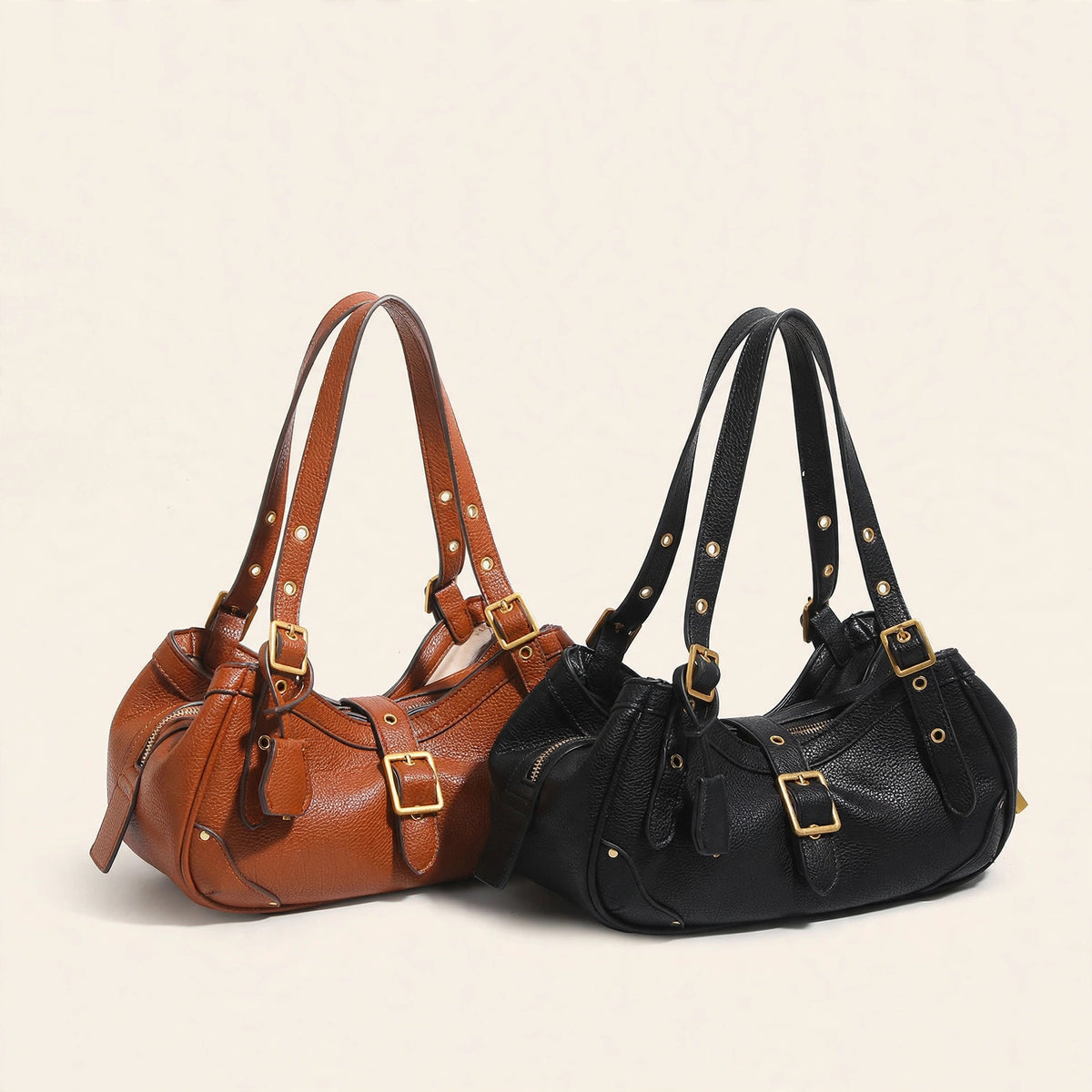 Retro Cowhide Saddle Shoulder Bag - view 11
