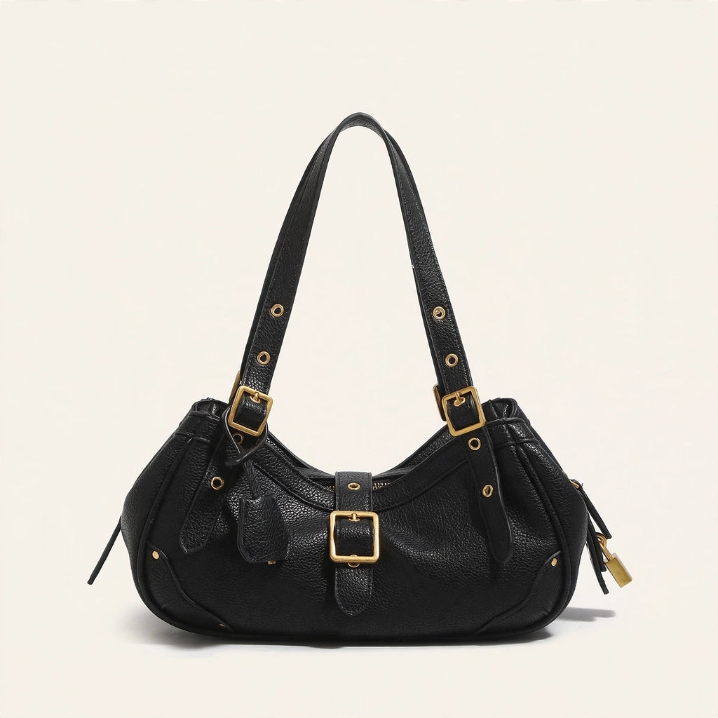 Retro Cowhide Saddle Shoulder Bag - view 12