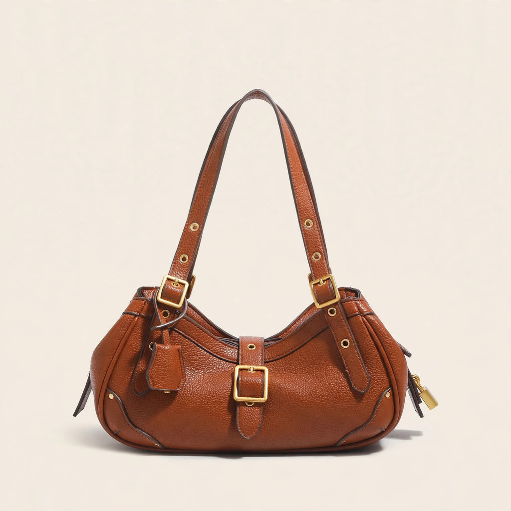 Retro Cowhide Saddle Shoulder Bag - view 13