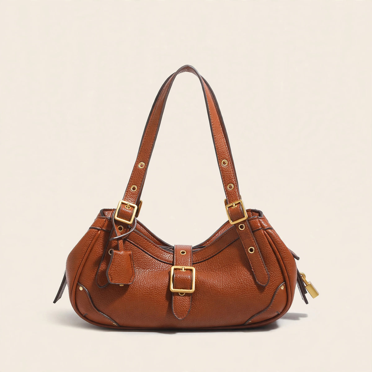 Retro Cowhide Saddle Shoulder Bag - view 13