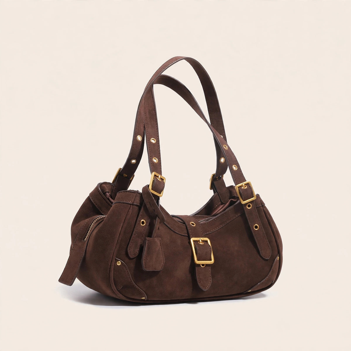 Retro Cowhide Saddle Shoulder Bag - view 14