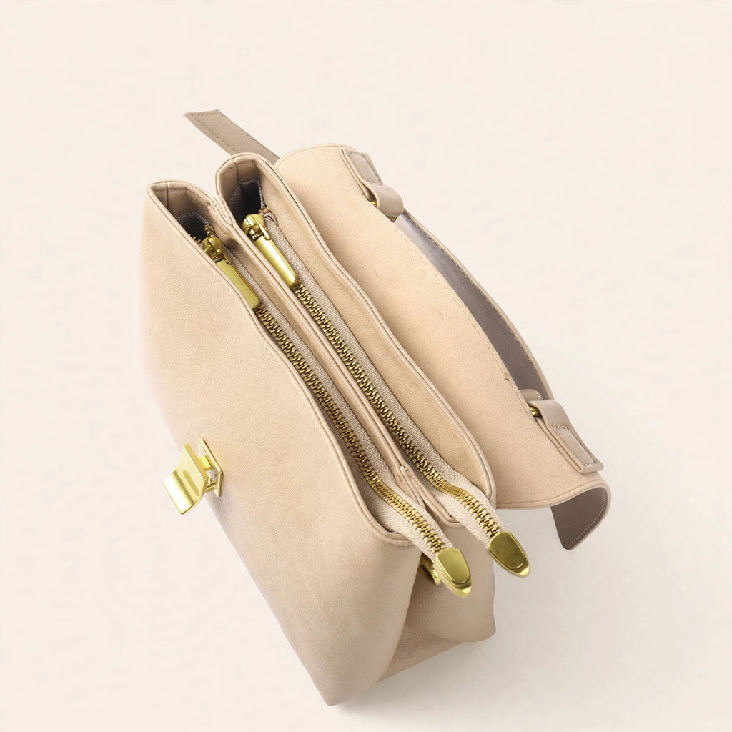 Frankie Structured Flap Solid-Color Shoulder Handbag - view 11