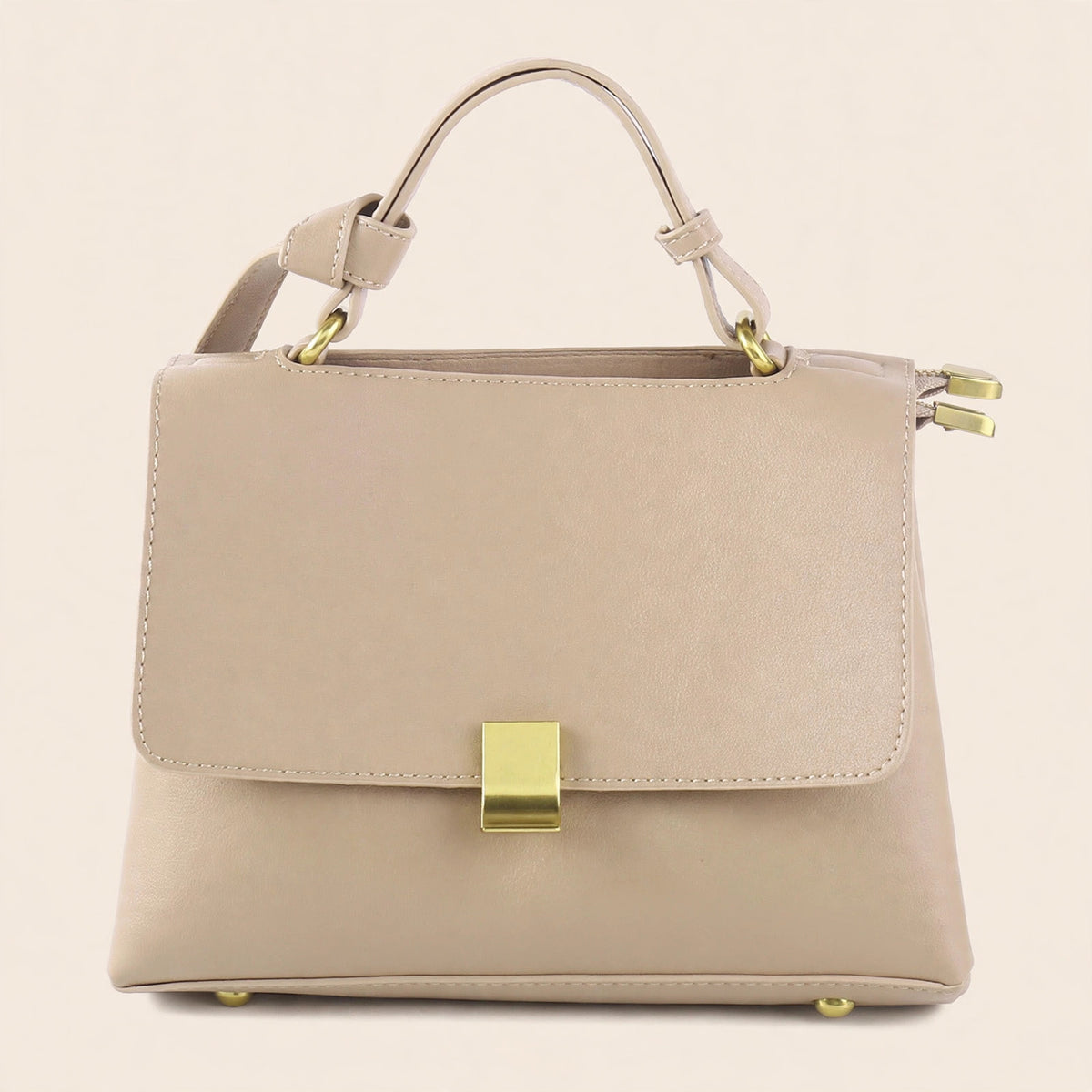 Frankie Structured Flap Solid-Color Shoulder Handbag - view 12