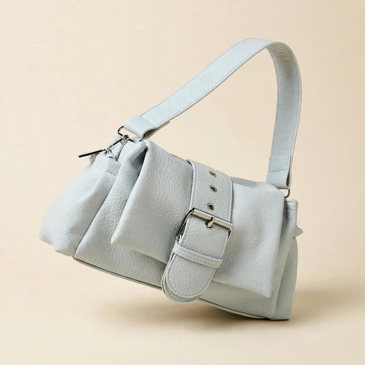 Solid-Color Single-Shoulder Underarm Bag - view 14