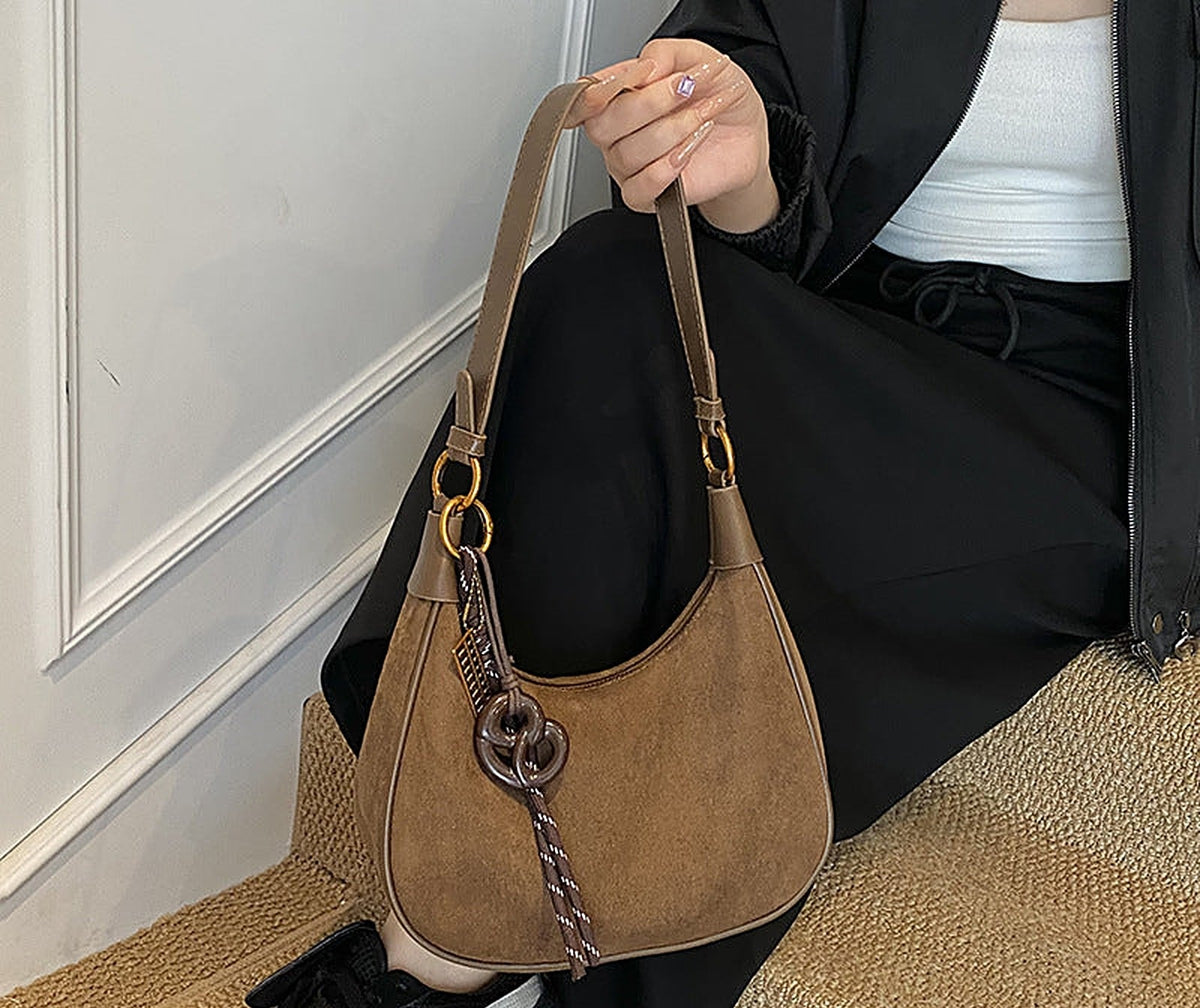 Suki Suede-Look Underarm Bag - view 1