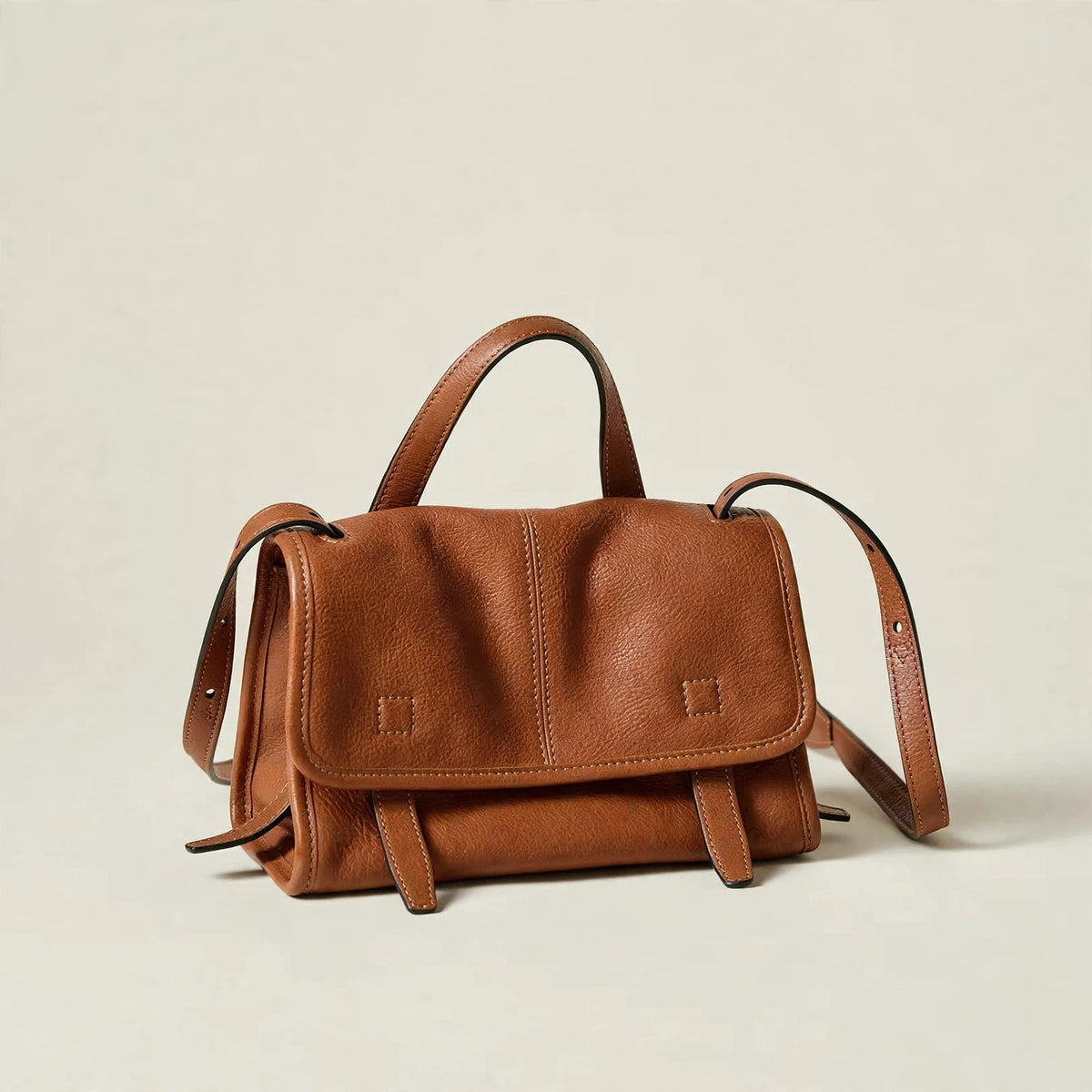 Vintage Genuine Leather Crossbody Bag - view 18